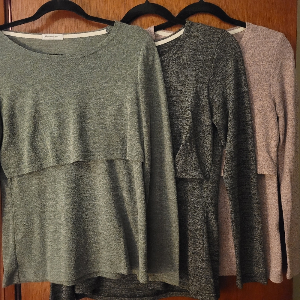 Long Sleeve nursing Shirt Lot